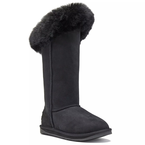 Śniegowce damskie AUSTRALIA LUXE FOXY TALL BLACK czarne