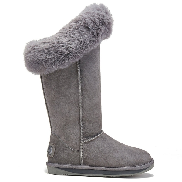 Śniegowce damskie AUSTRALIA LUXE FOXY TALL GRAY szare