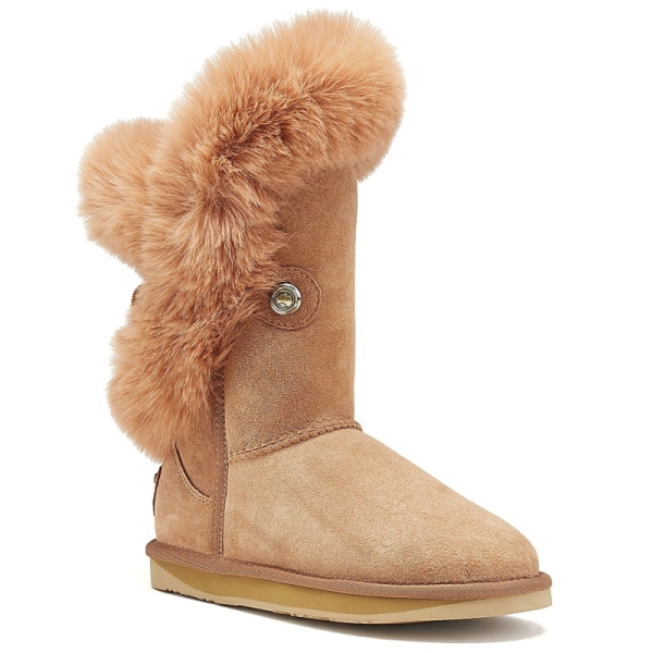 Śniegowce damskie AUSTRALIA LUXE NORDIC SHORT CHESTNUT  śniegowce brązowe