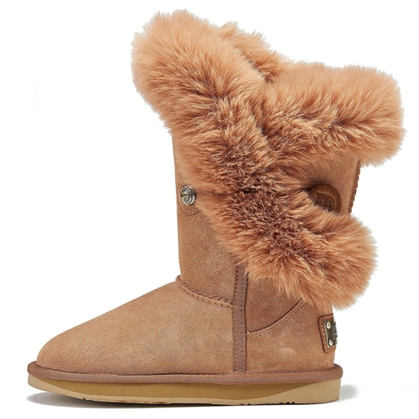 Śniegowce damskie AUSTRALIA LUXE NORDIC SHORT CHESTNUT  śniegowce brązowe