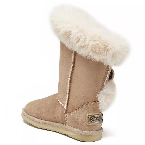 Śniegowce damskie AUSTRALIA LUXE NORDIC SHORT SAND  śniegowce brązowe