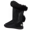 Śniegowce damskie AUSTRALIA LUXE NORDIC SHORT SATIN BLACK  śniegowce czane