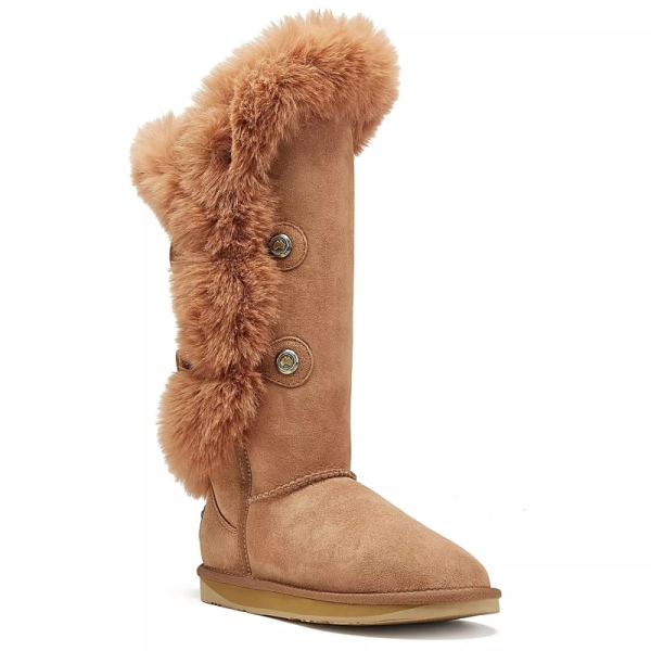 Śniegowce damskie AUSTRALIA LUXE NORDIC TALL CHESTNUT śniegowce brązowe