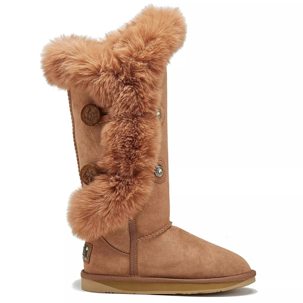 Śniegowce damskie AUSTRALIA LUXE NORDIC TALL CHESTNUT śniegowce brązowe