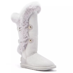 Śniegowce damskie AUSTRALIA LUXE NORDIC TALL ICE GRAY śniegowce szare