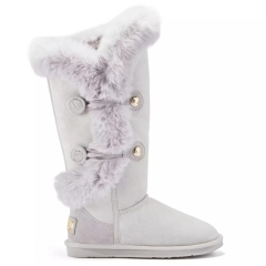 Śniegowce damskie AUSTRALIA LUXE NORDIC TALL ICE GRAY śniegowce szare