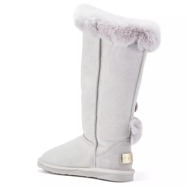 Śniegowce damskie AUSTRALIA LUXE NORDIC TALL ICE GRAY śniegowce szare