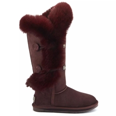 Śniegowce damskie AUSTRALIA LUXE NORDIC TALL PLUM śniegowce brązowe
