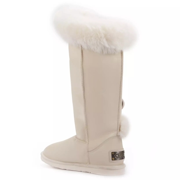 Śniegowce damskie AUSTRALIA LUXE NORDIC TALL SATIN PALE śniegowce białe