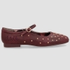 Baleriny damskie z paskiem Anekke 41283-813 SEVILLA 413 BURGUNDY