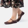 Baleriny damskie z paskiem Anekke 41283-813 SEVILLA 413 BURGUNDY