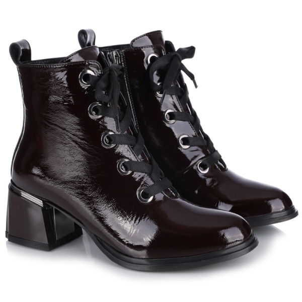 Botki damskie Bombonella 10T 680.215 S.A - 03 T SYHCLK bordowe