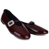 Baleriny damskie Bombonella 3T 6083-08 CLARET RED LEATHER WRINKLED