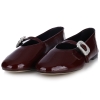 Baleriny damskie Bombonella 3T 6083-08 CLARET RED LEATHER WRINKLED