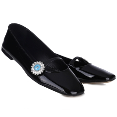 Baleriny damskie Bombonella 3T 6084-20 BLACK PATENT LEATHER