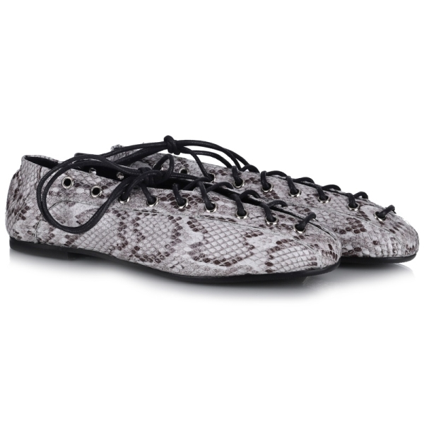 Półbuty damskie Bombonella 3T 6084-30 WHITE SNAKE PRINT