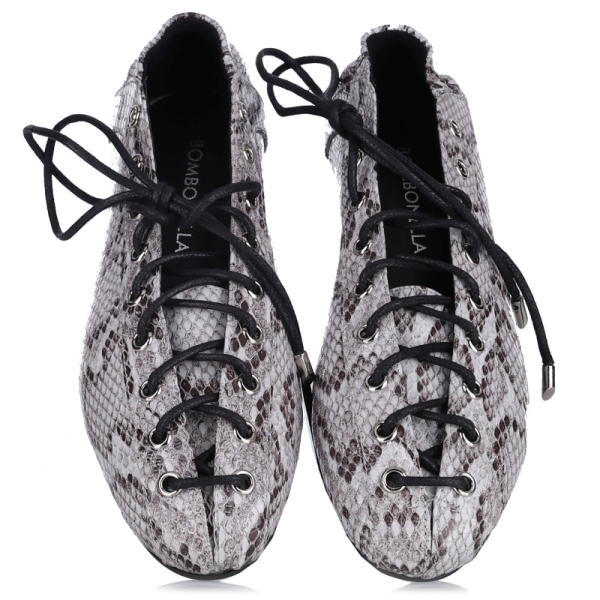 Półbuty damskie Bombonella 3T 6084-30 WHITE SNAKE PRINT