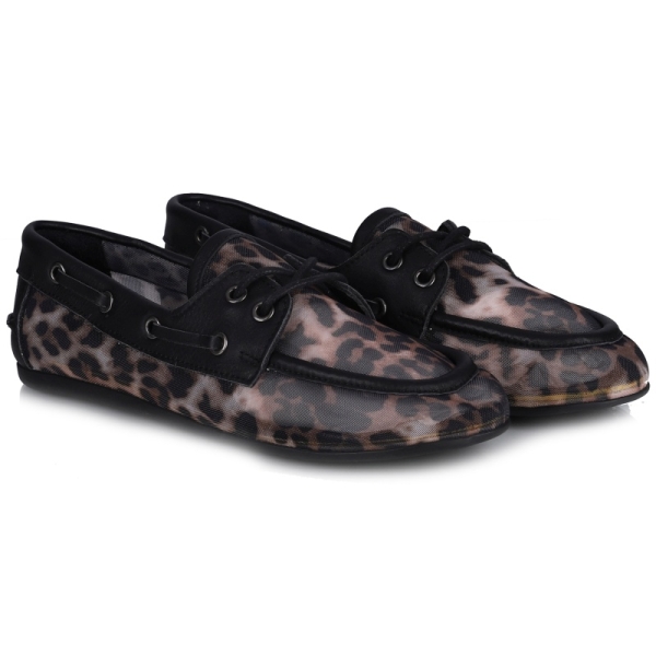 Półbuty damskie Bombonella 5T-712W5045D 1732-LEOPAR skórzane czarne