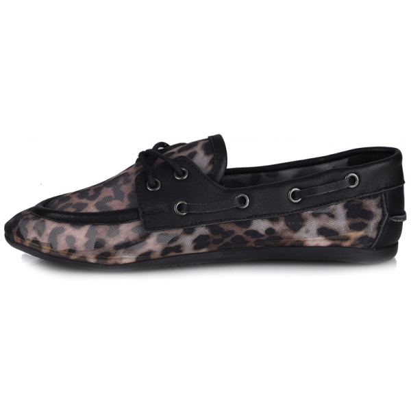 Półbuty damskie Bombonella 5T-712W5045D 1732-LEOPAR skórzane czarne