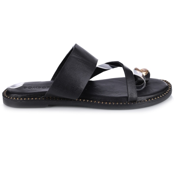 Klapki damskie Bombonella 6T-951V ALL BLACK czarne