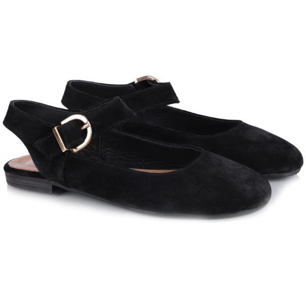 Sandały damskie Bombonella 6T-ZA-14 BLACK SUEDE czarne