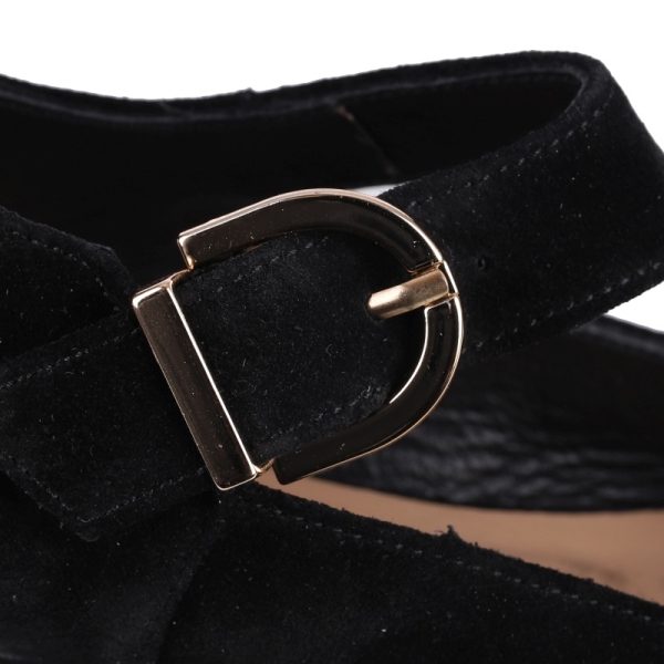 Sandały damskie Bombonella 6T-ZA-14 BLACK SUEDE czarne