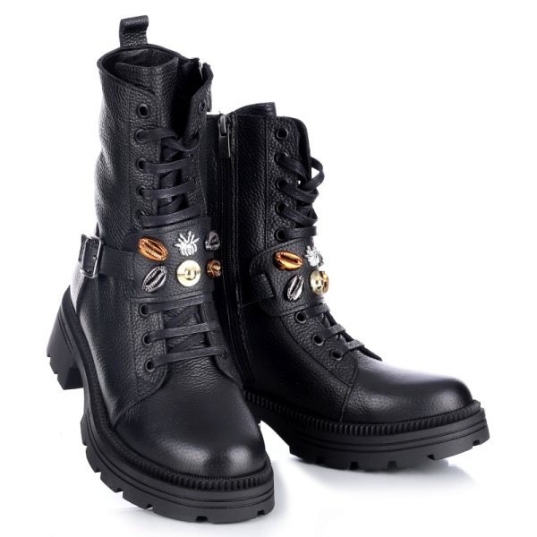 Botki damskie Bombonella 8T G182 2165 SYH FLTR czarne