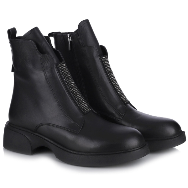 Botki damskie Bombonella 8T G182 2470 SIYAH DERI