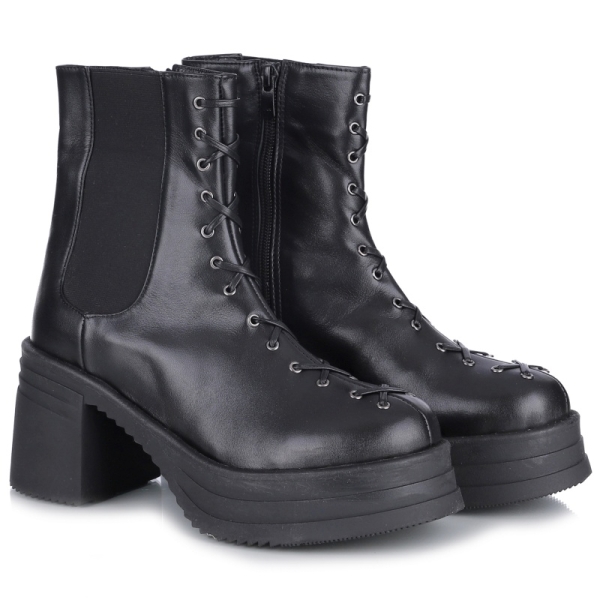 Botki damskie Bombonella 8T G194 25K-1454 SYH DERI czarne