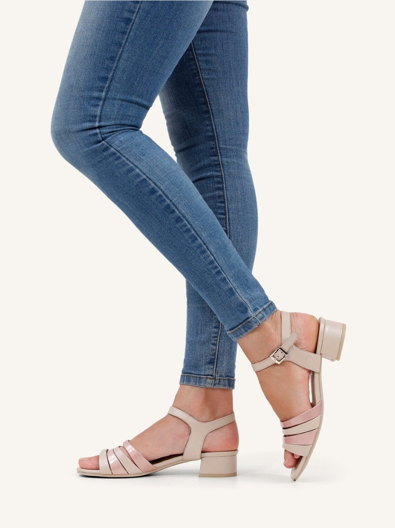 CAPRICE 9-28202-44, Sandalias Mujer, Lt Gold Metal, 37 EU