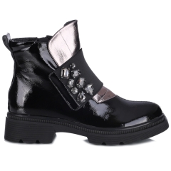 Botki damskie Loretta Vitale C3874B GUN-BLACK
