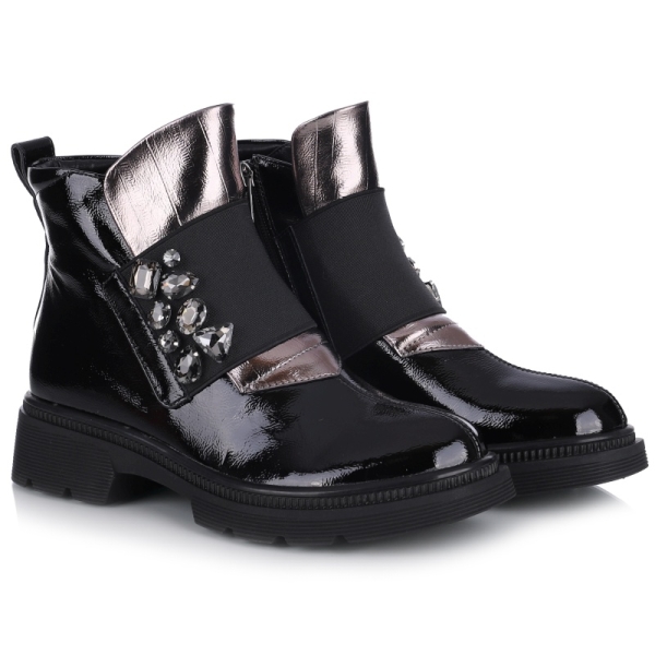 Botki damskie Loretta Vitale C3874B GUN-BLACK
