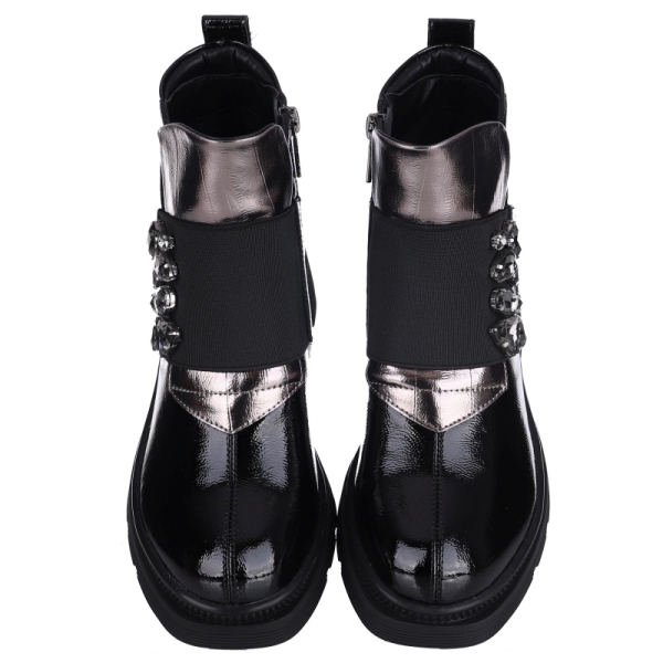 Botki damskie Loretta Vitale C3874B GUN-BLACK