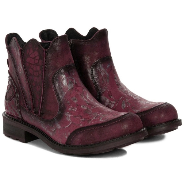 Botki damskie Maciejka 07006-23/00-8 BORDO
