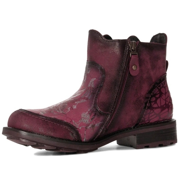 Botki damskie Maciejka 07006-23/00-8 BORDO