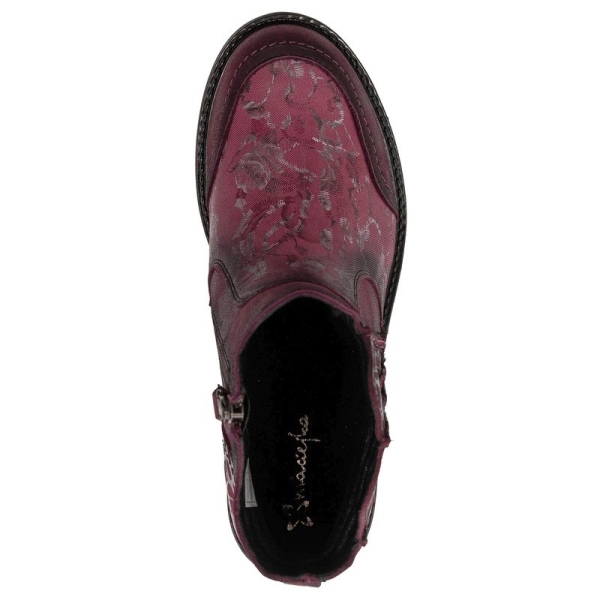 Botki damskie Maciejka 07006-23/00-8 BORDO