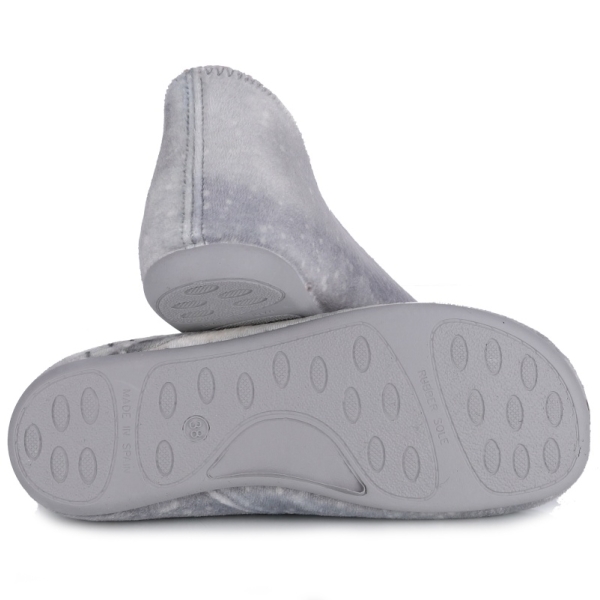 Pantofle damskie Manitu 340085-91 HELLGRAU