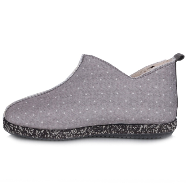 Pantofle damskie Manitu 340105-91 HELLGRAU