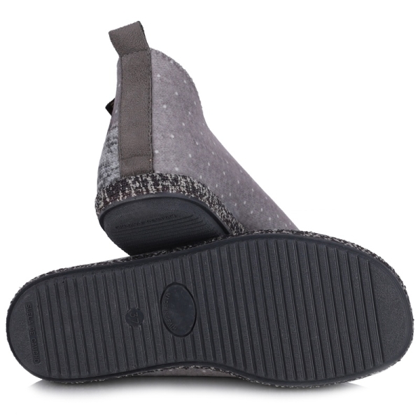 Pantofle damskie Manitu 340105-91 HELLGRAU