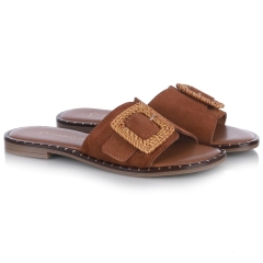 Klapki damskie Marco Tozzi 2-27192-44 392 COGNAC COMB
