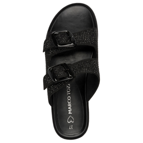 Klapki damskie Marco Tozzi 2-27406-44 001 BLACK