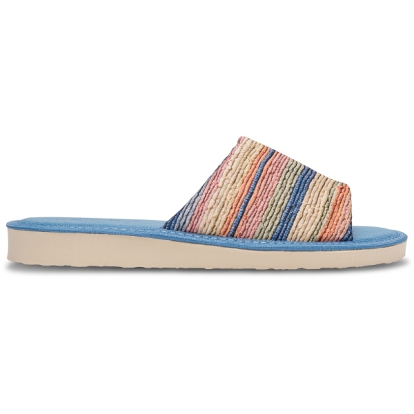 Pantofle damskie Meteor (Natural Style) NS-034 niebieskie