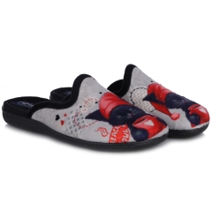 Pantofle damskie Neles 4124.703 GRIS/NEGRO