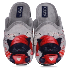 Pantofle damskie Neles 4124.703 GRIS