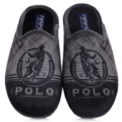 Pantofle męskie Neles 4724.672 GRIS/NEGRO