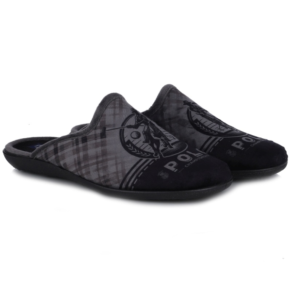 Pantofle męskie Neles 4724.672 GRIS/NEGRO