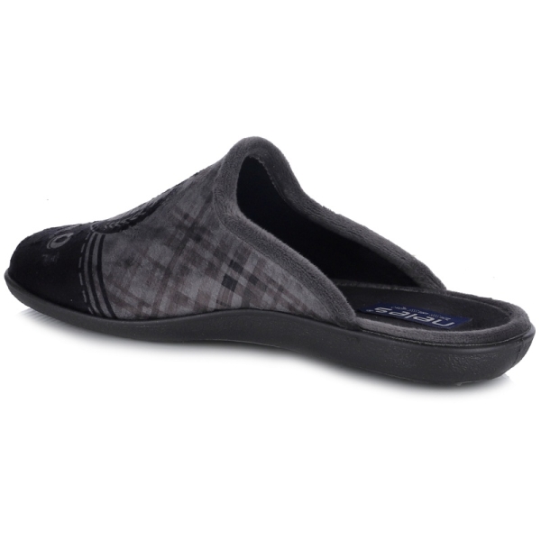 Pantofle męskie Neles 4724.672 GRIS/NEGRO