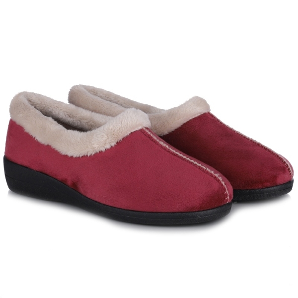 Pantofle damskie Neles 4865-P BURDEOS