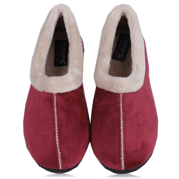 Pantofle damskie Neles 4865-P BURDEOS