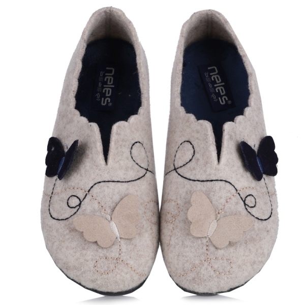 Pantofle damskie Neles T67-27334 BEIGE